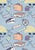 Globetrotter Theme in Light Blue Colour Range Co-Ordination from Fabric Freedom - 100% Cotton British Designed Craft Fabrics for Patchwork and Quilting Co-ordinated Colours and Prints - (Price per /QUARTER Metre)