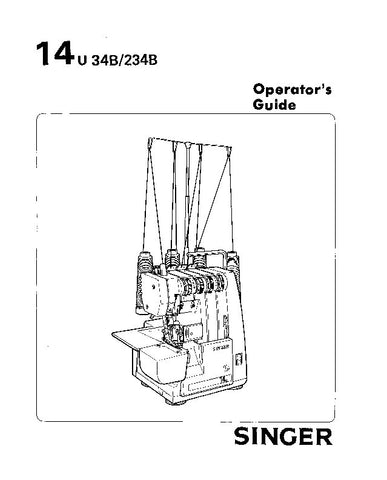 Singer 14U34B/234B  - Overlock Manual
