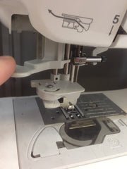 Brother Automatic Needle threader in action