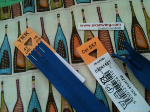 YKK Concealed Zip 41cm 16inch: Saxe Blue (557)