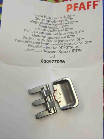 Grand Piping Foot with IDT G J