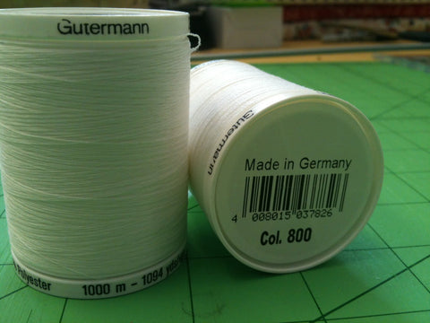 Gutermann Sew All Thread Col.wht 1000m White