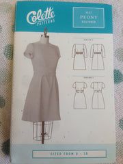 Colette Beginner dress pattern 1017 Peony