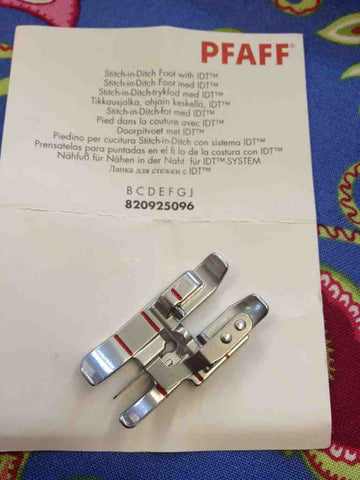 Stitch-in-Ditch foot with IDT B C D E F G J
