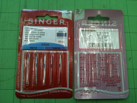 2026 Machine Needles for sewing Jeans/Denim Size. 90/14 100/16