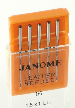 Janome Leather Needles UK Size 16 - Metric Size 100 (15 x 1LL)