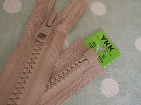 YKK Vislon Open End Zip 81cm 32inch Fawn (573)