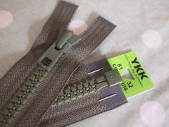 YKK Vislon Open End Zip 81cm 32inch Khaki (566)