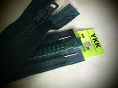 YKK Vislon Open End Zip 66cm 26inch Forest Green 890