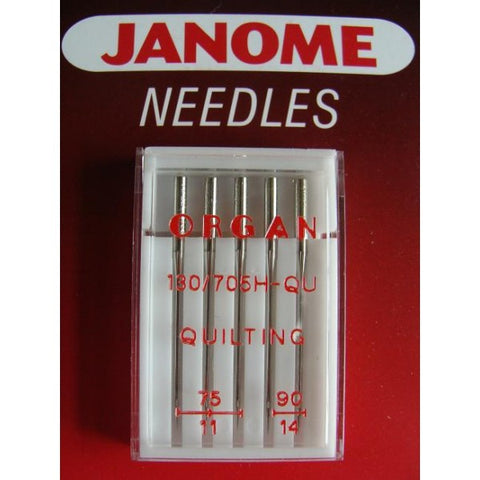 Janome Quilting needles UK Size Assorted 11 & 14 - Metric Size 75/90