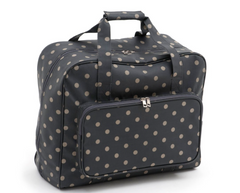 Sewing Machine Bag,carry case Hobby Gift Matt Charcoal Polka Dot MR4660\263