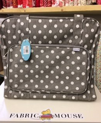 Sewing Machine Bag,carry case Woodland MR4660\268 Light Grey Spots Oil Cloth 20 x 43 x 37cm