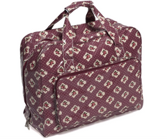 Sewing Machine Bag,carry case Spot Floral Design Sewing Machine Bag on Maroon with White Spots Cloth 20 x 43 x 37cm