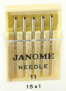 Janome standard sewing machine needles UK Size 11 - Metric Size 75 (15x1)