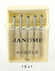 Janome standard sewing machine needles UK Size 16 - Metric Size 100 (15x1)