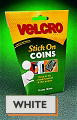 Velcro Stick On Coins 16mm White