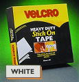 Velcro Heavy Duty Stick-On Tape 5mx50mm White