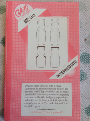Colette intermediate dress pattern 1020 Lily